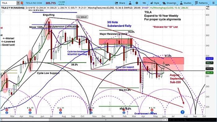 Tesla stock premarket price